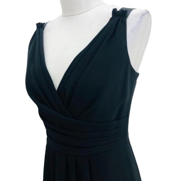 Elie Tahari  black sleeveless A line formal dress triacetate - Picture 3 of 15